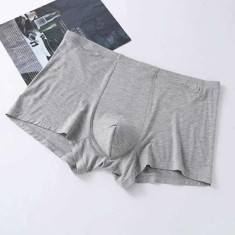 NOUVEAU RICHE Herren Inkontinenz-Boxershorts Windelabsorption Hohe Taille Grau