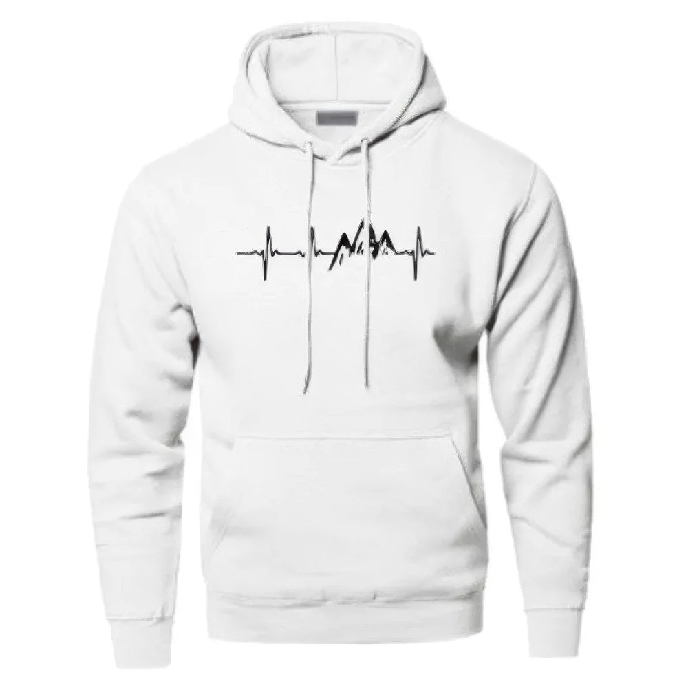 NOUVEAU RICHE Sweatshirt Mit Kapuze Herren Bequeme Passform Alltag Weiß