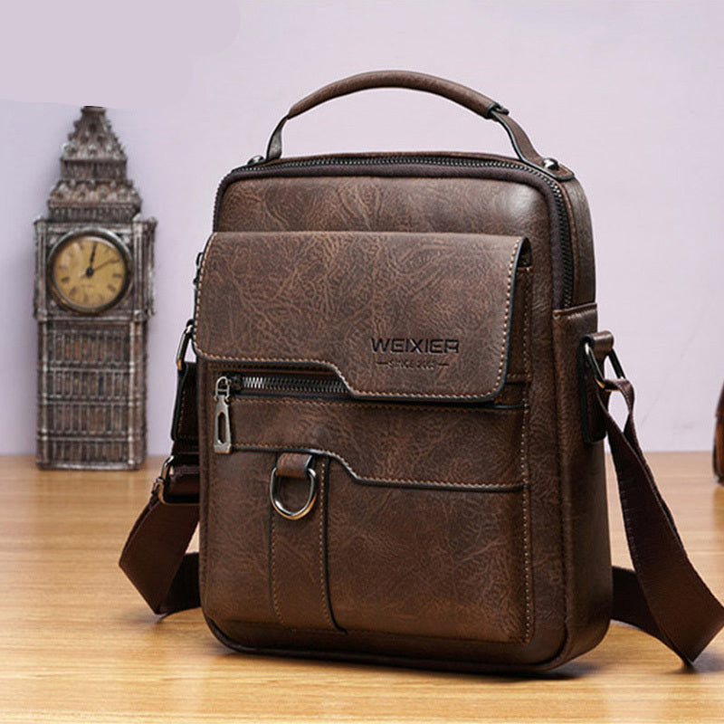 NOUVEAU RICHE Umhängetasche Echtleder Alltag Elegant Stilvoll Vielseitig Dunkelbraun