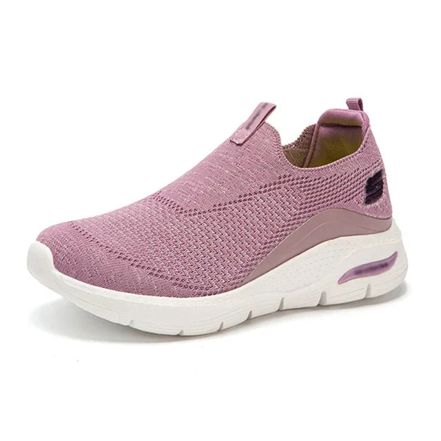 NOUVEAU RICHE Bequeme Schwarze Slip On Sneaker Aus Baumwollmix Alltag Pink