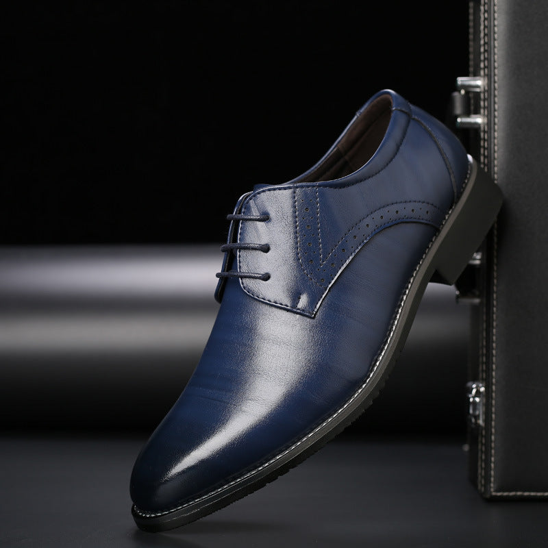 NOUVEAU RICHE Elegante Herren Schnürschuhe Mit Brogue Details Komfort blau