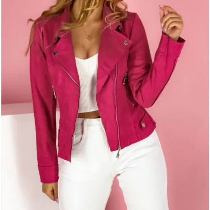 NOUVEAU RICHE Jacke Mit Klassischer Stil Und Farbenfrohe Auswahl Rosa