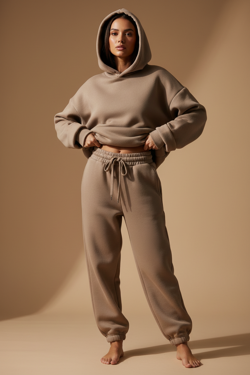 Jogging-Set Synthetik-Mischgewebe Polyester Regular Fit Angenehm Zu Tragen