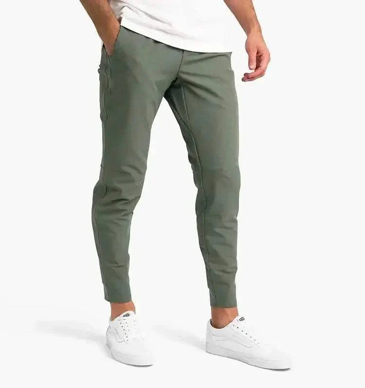 NOUVEAU RICHE Herren Jogginghose Slim Fit Mit Elastischen Bündchen Und Verstellbarem Bund Aus Stretch Baumwollmischung Grün