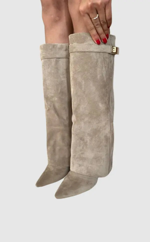 NOUVEAU RICHE Zahara | Damen Stiefel – Elegantes Design, Maximaler Komfort & Stilvoller Look Taupe