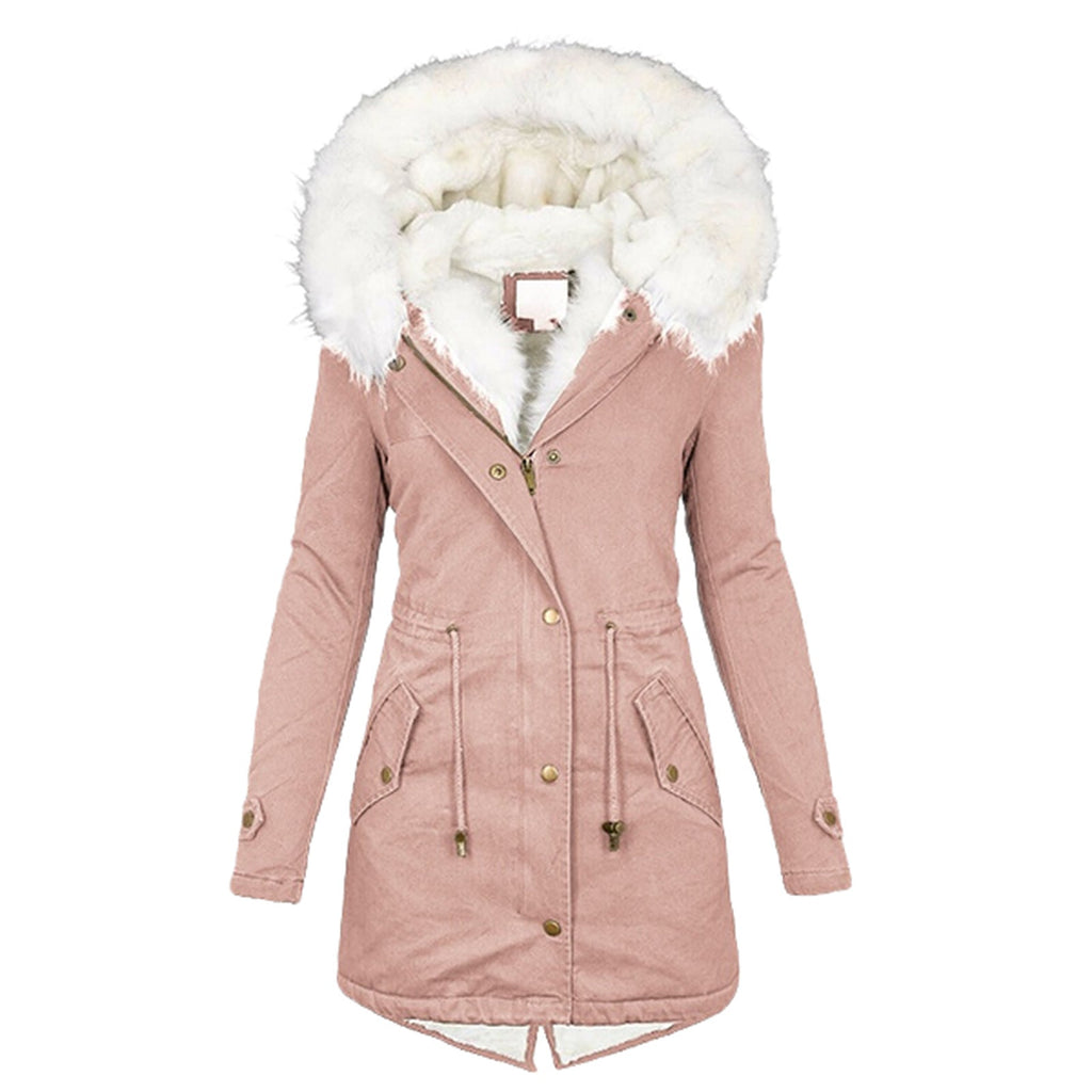 NOUVEAU RICHE Praktische Damen Winterjacke - Warm, edle Materialien und toller Schnitt Rosa