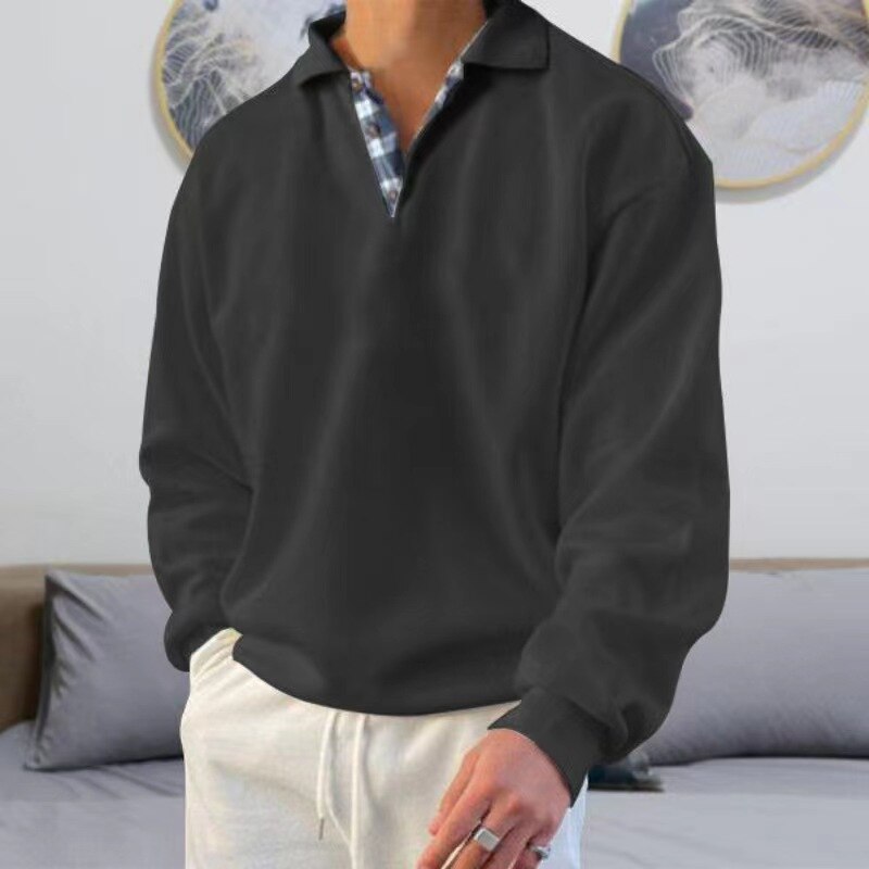 NOUVEAU RICHE Herren Pullover Sommergarderobe Komfort Stil Vielseitig Schwarz