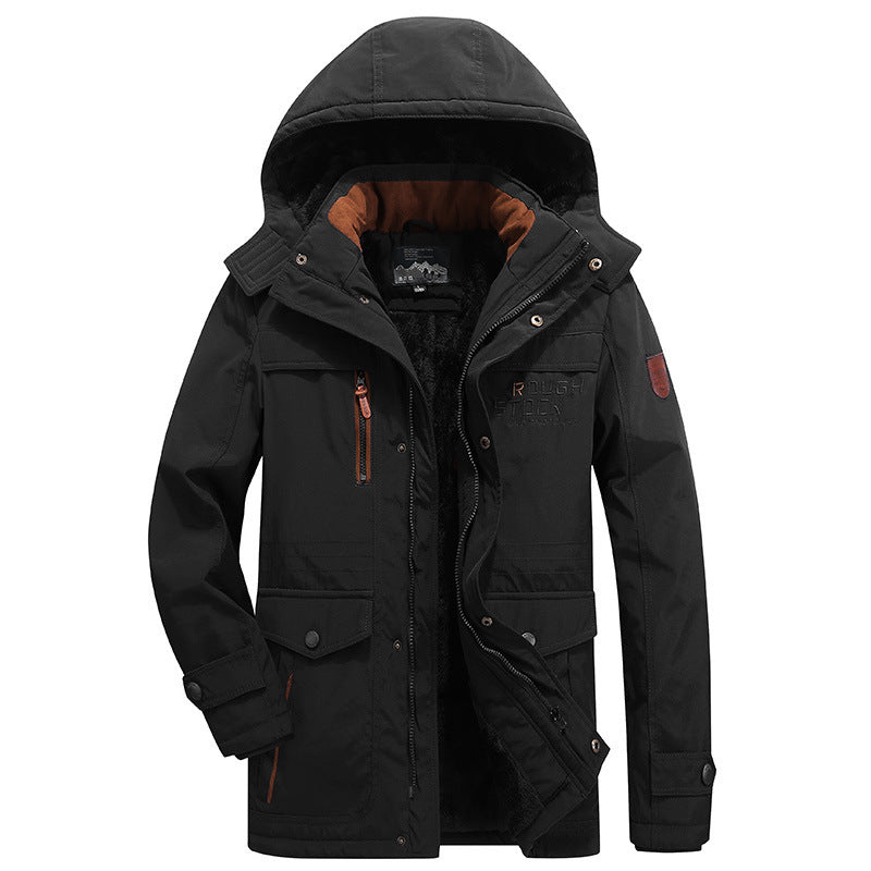 NOUVEAU RICHE Wind- und wasserdichter Parka Winterjacke Schwarz