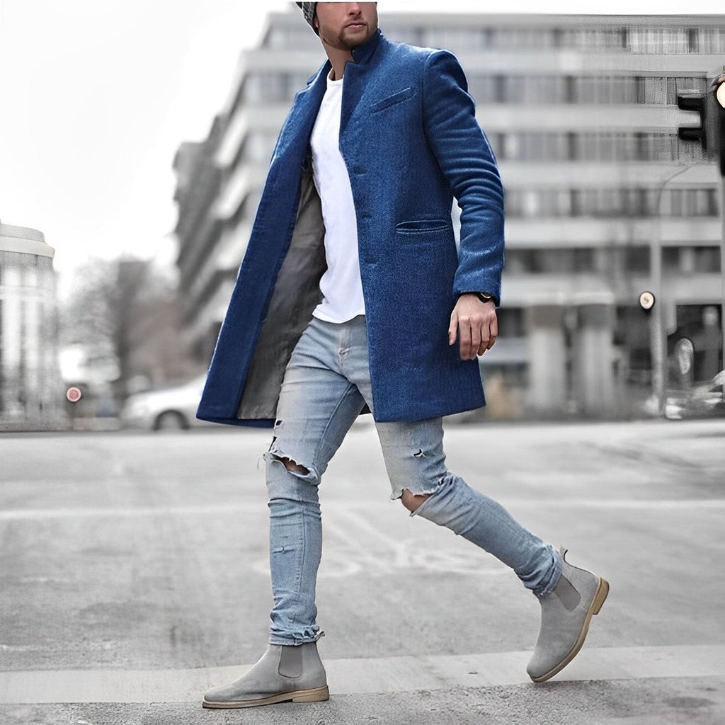 NOUVEAU RICHE Herrenjacke Elegante Vielseitige Für Formelle Anlässe Blau