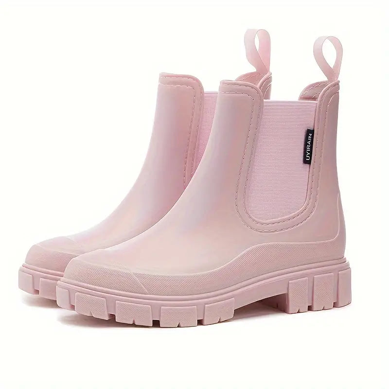 NOUVEAU RICHE Stiefel Chelsea Slip On Wasserdicht Alltagstauglich Damen Rosa