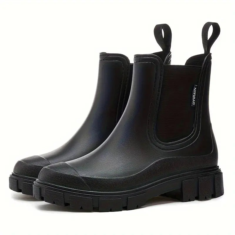 NOUVEAU RICHE Stiefel Chelsea Slip On Wasserdicht Alltagstauglich Damen Schwarz