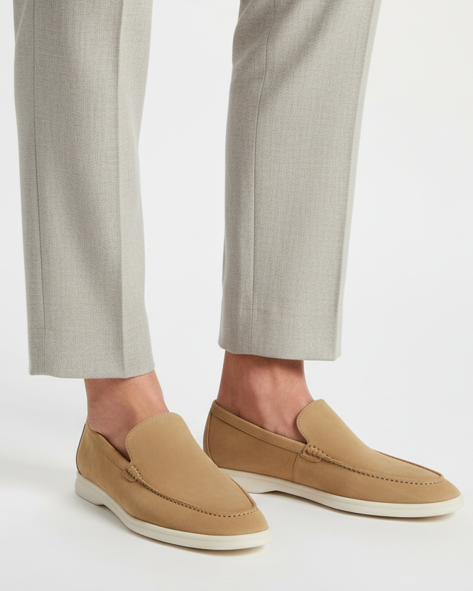 Classic Herren-Loafer aus Wildleder Khaki