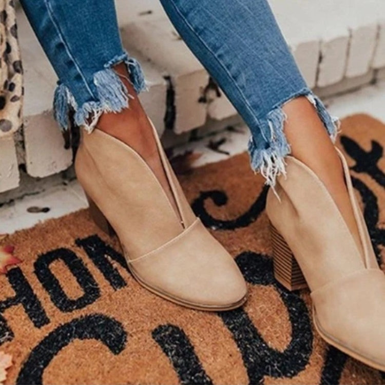 NOUVEAU RICHE Stiefeletten Winter Damen Verstärktes Design Komfort Khaki