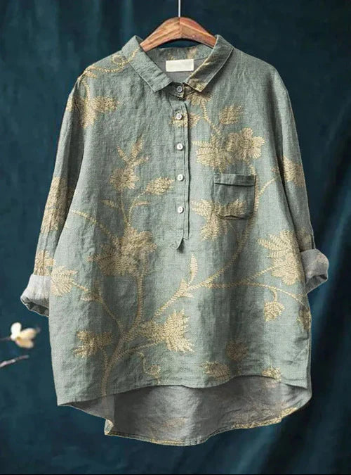 NOUVEAU RICHE Klassische Blumenbluse Mit Elegantem Schnitt Und Muster Druck 10