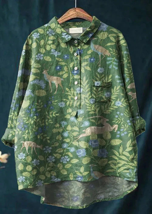 NOUVEAU RICHE Klassische Blumenbluse Mit Elegantem Schnitt Und Muster Druck 11