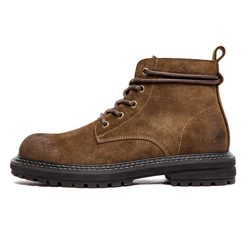 NOUVEAU RICHE Klassische Arbeitsstiefel Aus Rindswildleder Mit Ölwachs Für Herren Wetterfest Und Langlebig