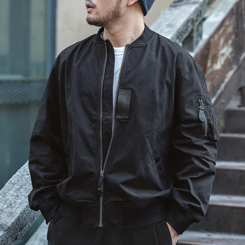 NOUVEAU RICHE Klassische Militär Fliegerjacke Aus Nachhaltigem Material Mit Leichter Struktur Und Stilvollem Design für Herren Schwarz