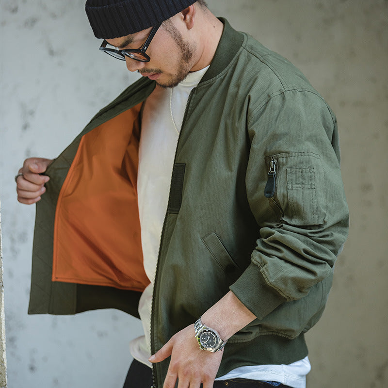 NOUVEAU RICHE Klassische Militär Fliegerjacke Aus Nachhaltigem Material Mit Leichter Struktur Und Stilvollem Design für Herren