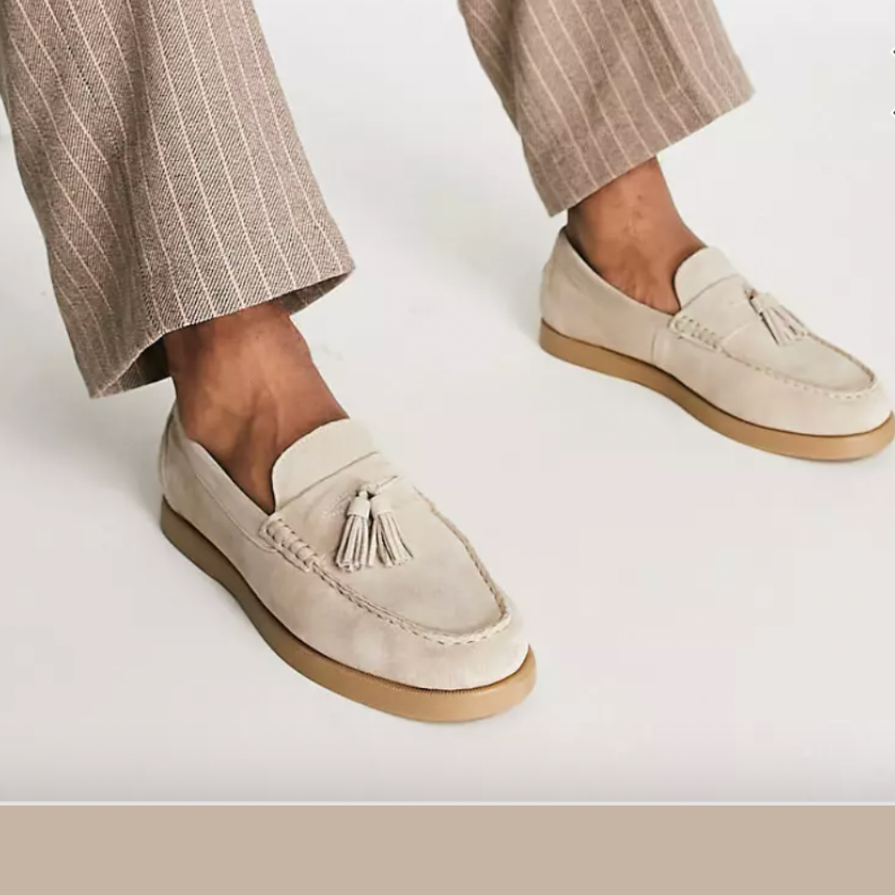 NOUVEAU RICHE Wildleder-Loafer Für Herren Mit Gepolsterter Innensohle