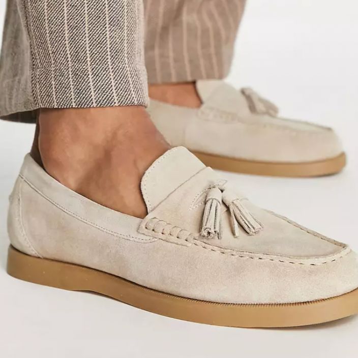 NOUVEAU RICHE Wildleder-Loafer Für Herren Mit Gepolsterter Innensohle