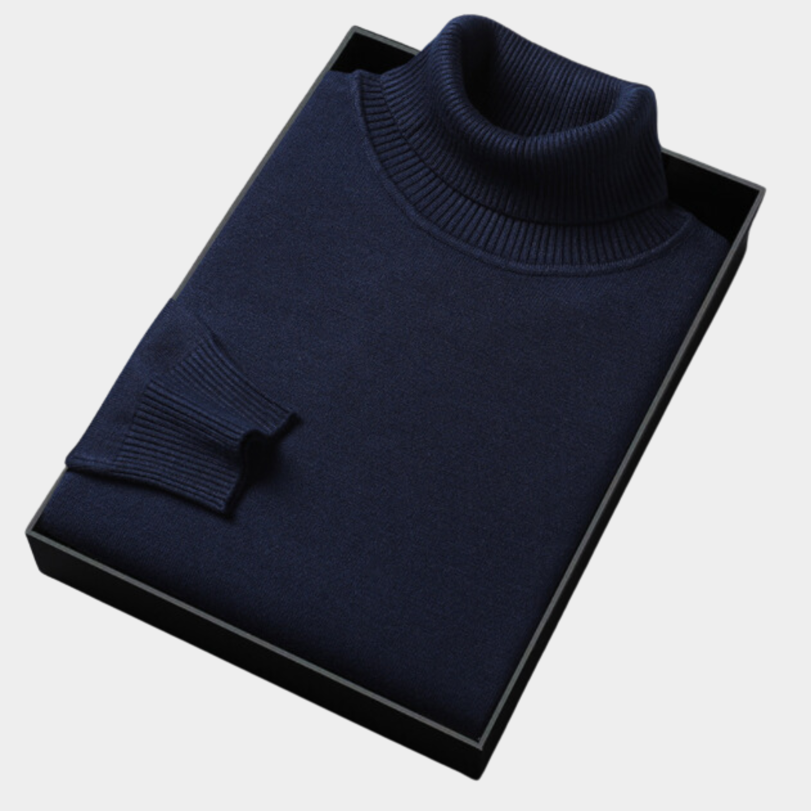 NOUVEAU RICHE Herren Klassischer Rollkragenpullover Aus Strick Warm Bequem