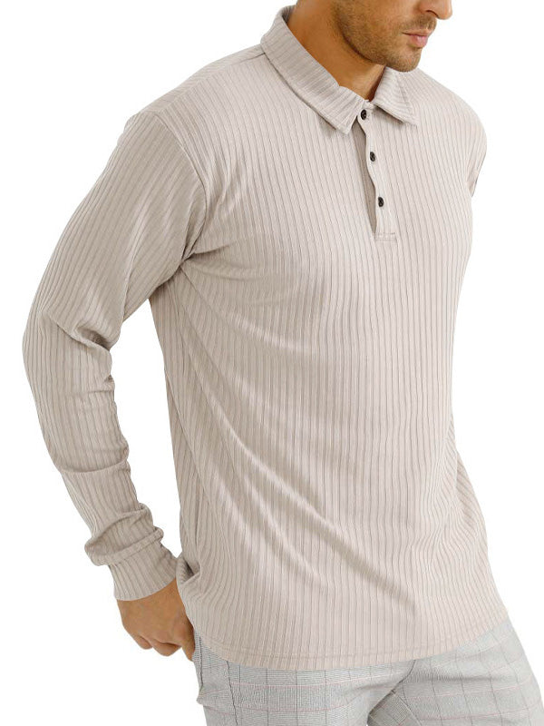 NOUVEAU RICHE Klassisches, lässiges Langarm-Poloshirt für Herren