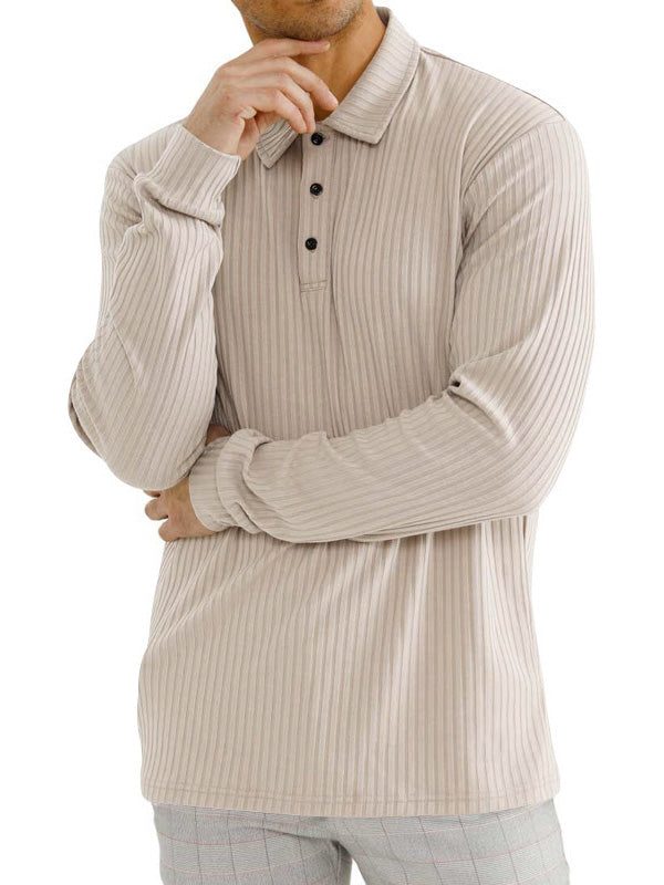 NOUVEAU RICHE Klassisches, lässiges Langarm-Poloshirt für Herren