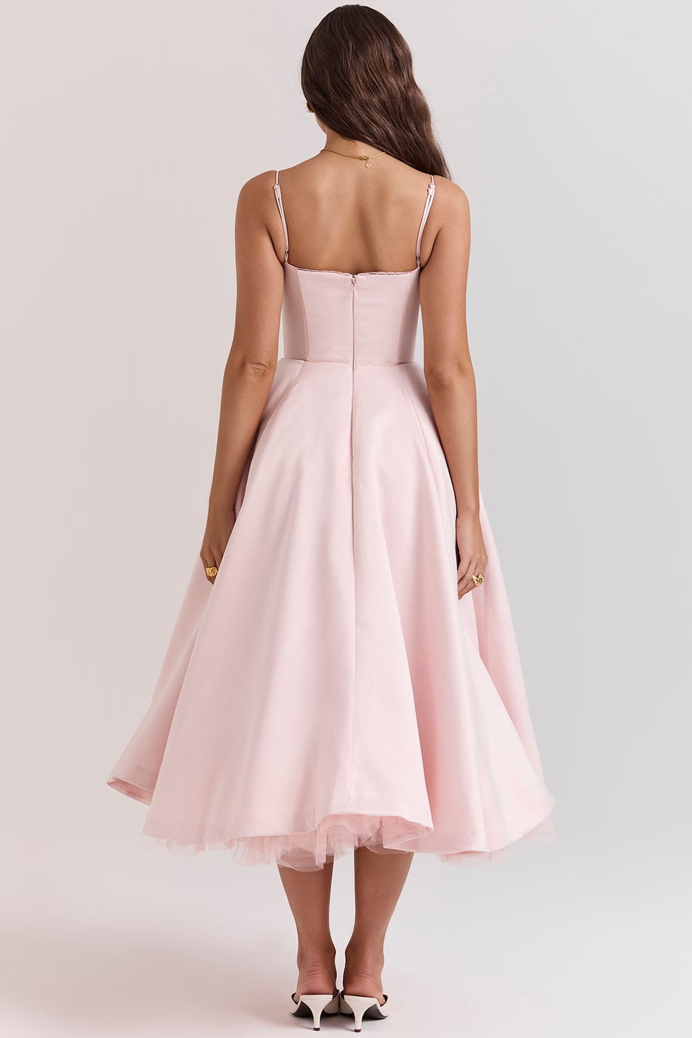 NOUVEAU RICHE Kleid Schlankmachendes Herzogssatin Powermesh Taillekomfort