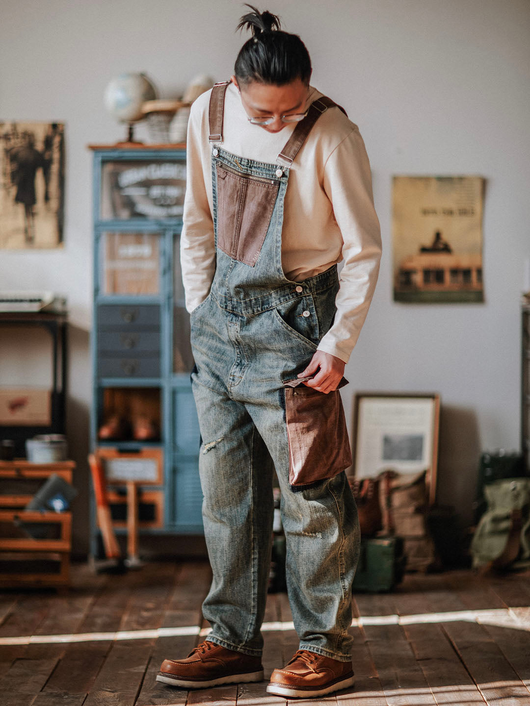 NOUVEAU RICHE Kontrastierender Herren Jeans Overall Klassischer Schnitt Vielseitig Bequem Für Elegante Und Legere Anlässe