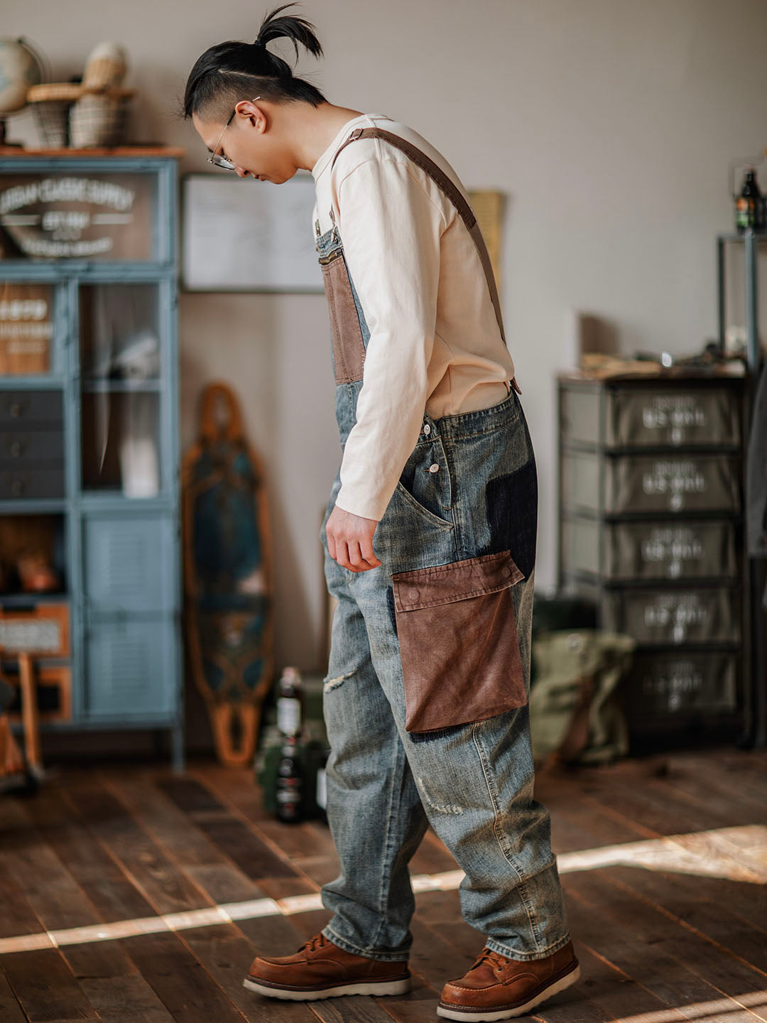 NOUVEAU RICHE Kontrastierender Herren Jeans Overall Klassischer Schnitt Vielseitig Bequem Für Elegante Und Legere Anlässe