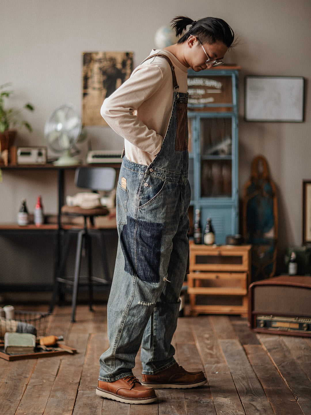 NOUVEAU RICHE Kontrastierender Herren Jeans Overall Klassischer Schnitt Vielseitig Bequem Für Elegante Und Legere Anlässe