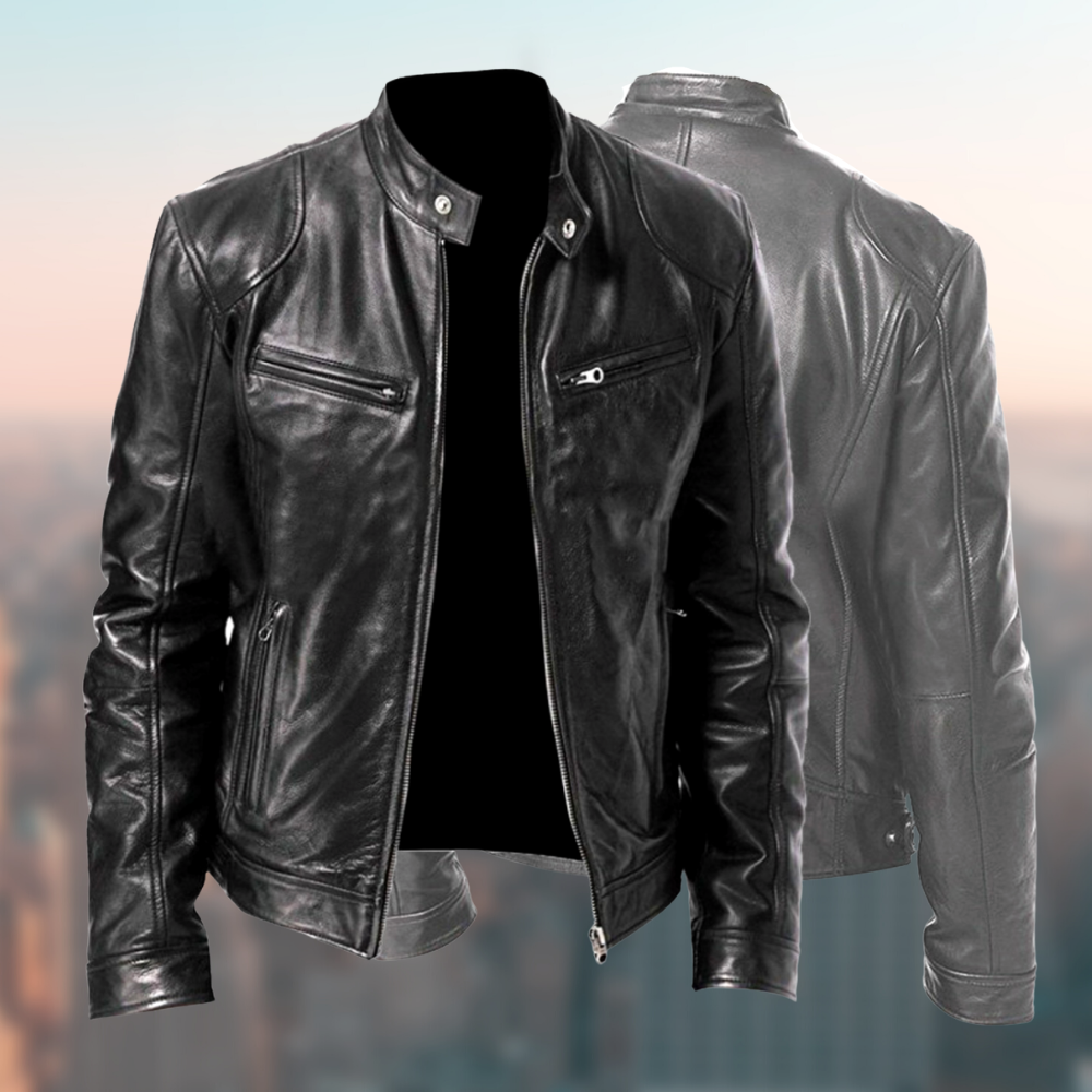 NOUVEAU RICHE Hochwertige und elegante Lederjacke für Herren