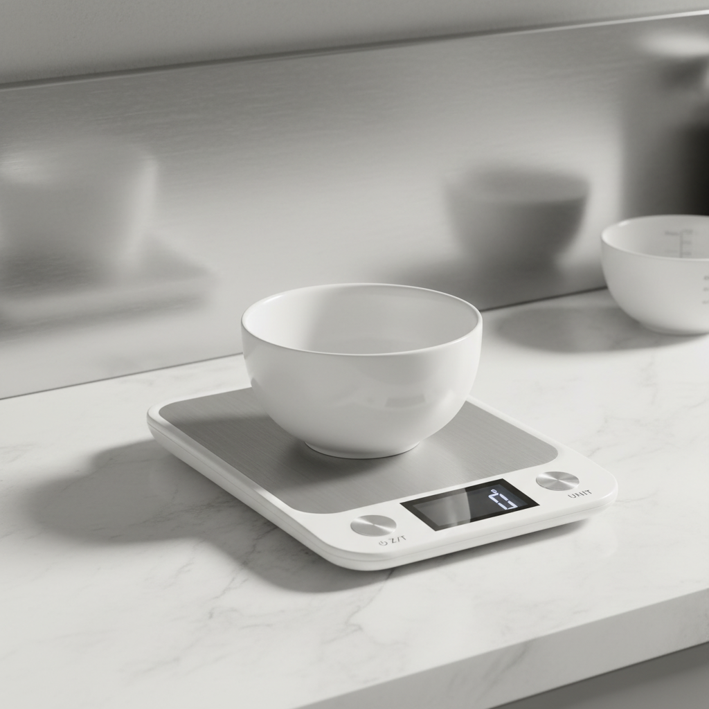 NOUVEAU RICHE Digitale Präzisionswaage für die Küche – Wasserdichte Küchenwaage 0,1 g, Edelstahl, 5, 10 oder 15 kg – PrecisiWeigh