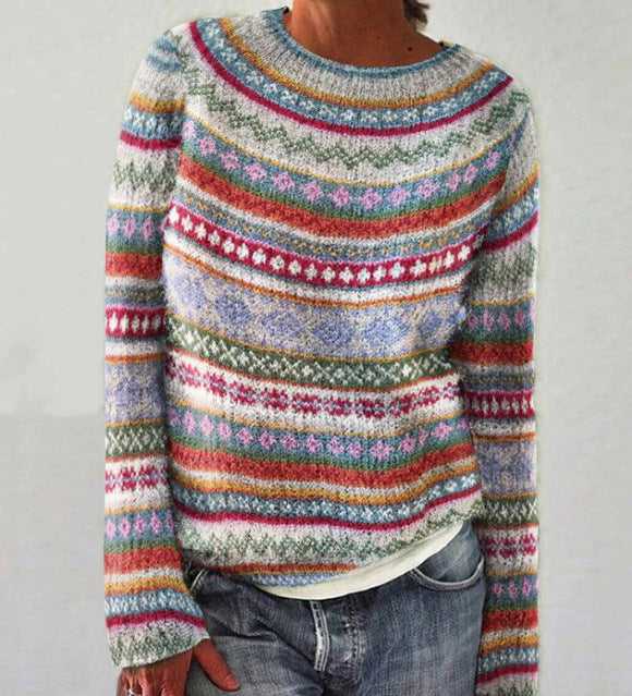 NOUVEAU RICHE Kuscheliger Strickpullover Weicher Winterlook Pflegeleicht Weiß