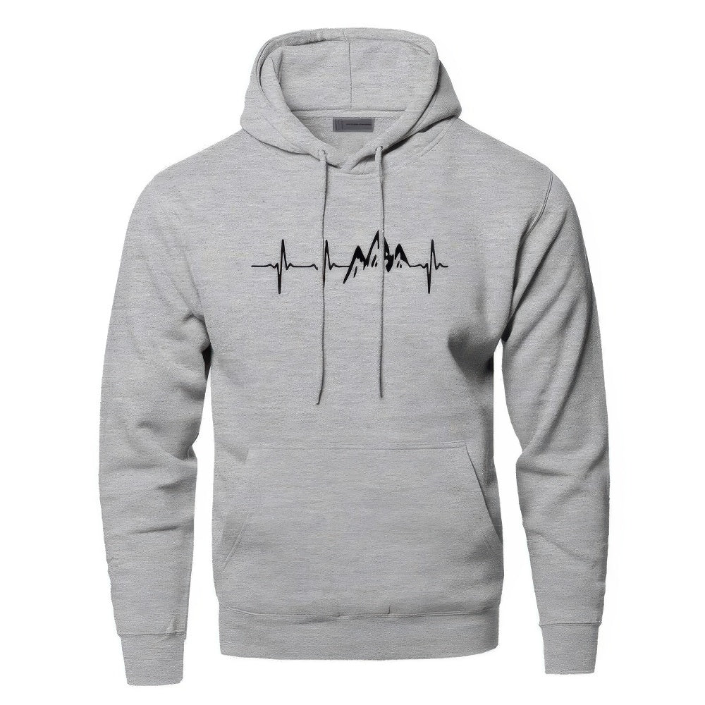 NOUVEAU RICHE Sweatshirt Mit Kapuze Herren Bequeme Passform Alltag Grau