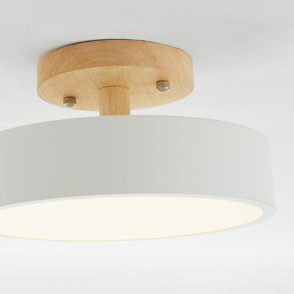 NOUVEAU RICHE Moderne LED-Deckenleuchte – Deckenlampe aus Holz & Acryl für Schlafzimmer, Esszimmer & Wohnzimmer, 5 Farben – LunaLux