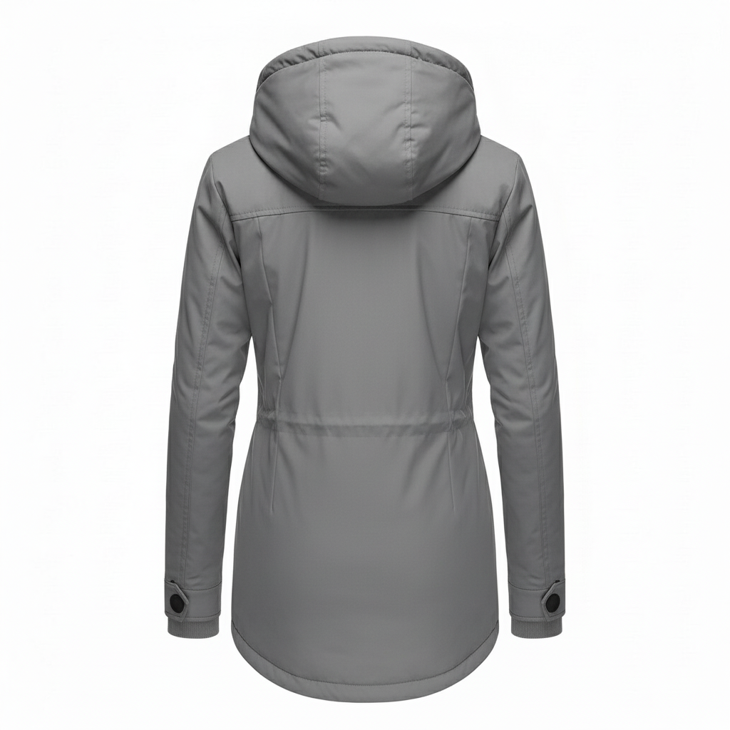 Lange Wasserdichte Winterjacke Mit Kapuze Und Futter