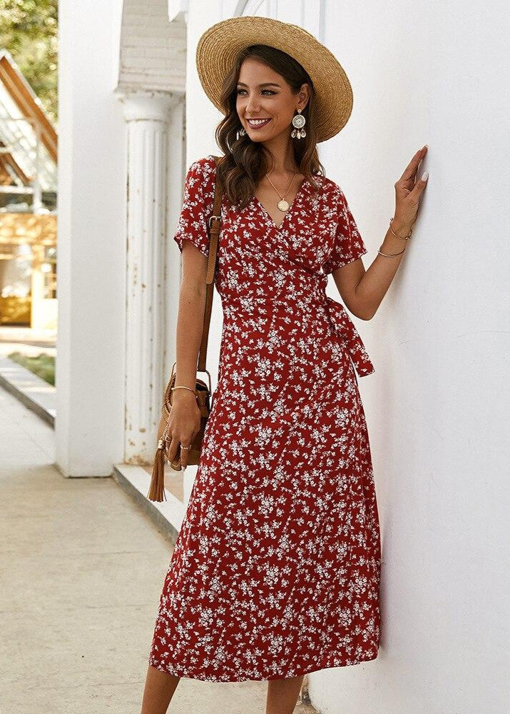 NOUVEAU RICHE Langes Bohème Maxikleid Mit Blumenmuster Für Frühling