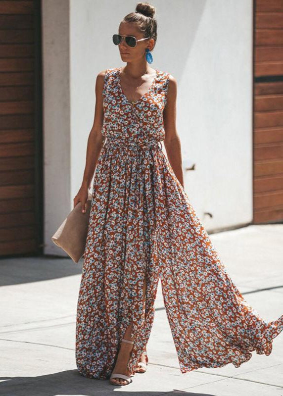 NOUVEAU RICHE Langes Bohemian Chic Maxikleid Für Elegante Anlässe Mehrfarbig