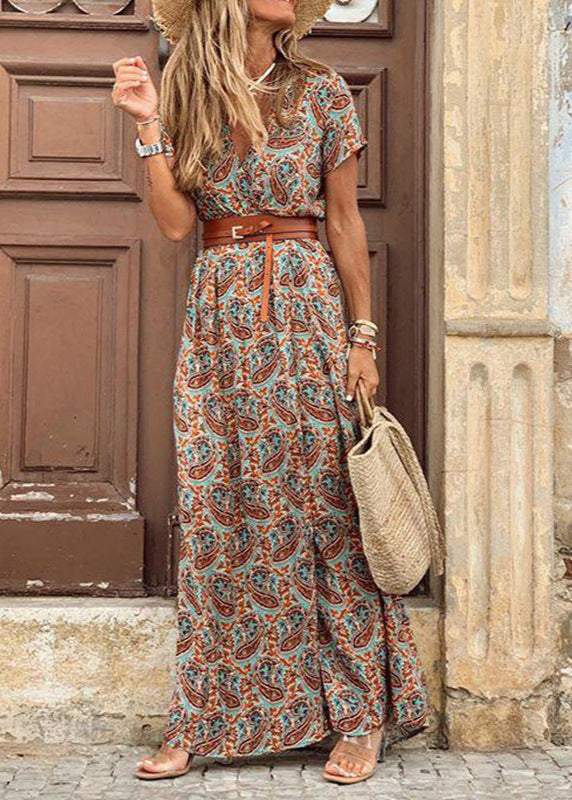 NOUVEAU RICHE Langes Geblümtes Bohème Kleid Mit Blumenmuster Für Sommer