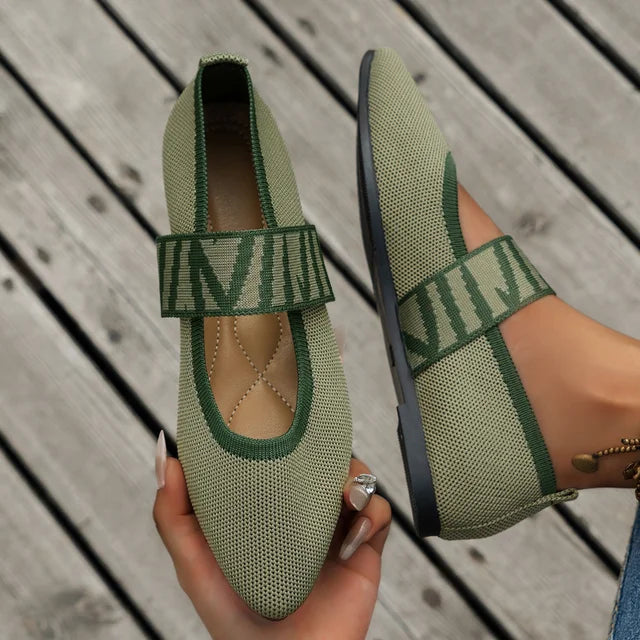 NOUVEAU RICHE Lässige Ballerinas Für Damen Mit Atmungsaktivem Obermaterial Und Spitzem Zehenbereich Für Komfort Und Stil Bei Legeren Ausflügen