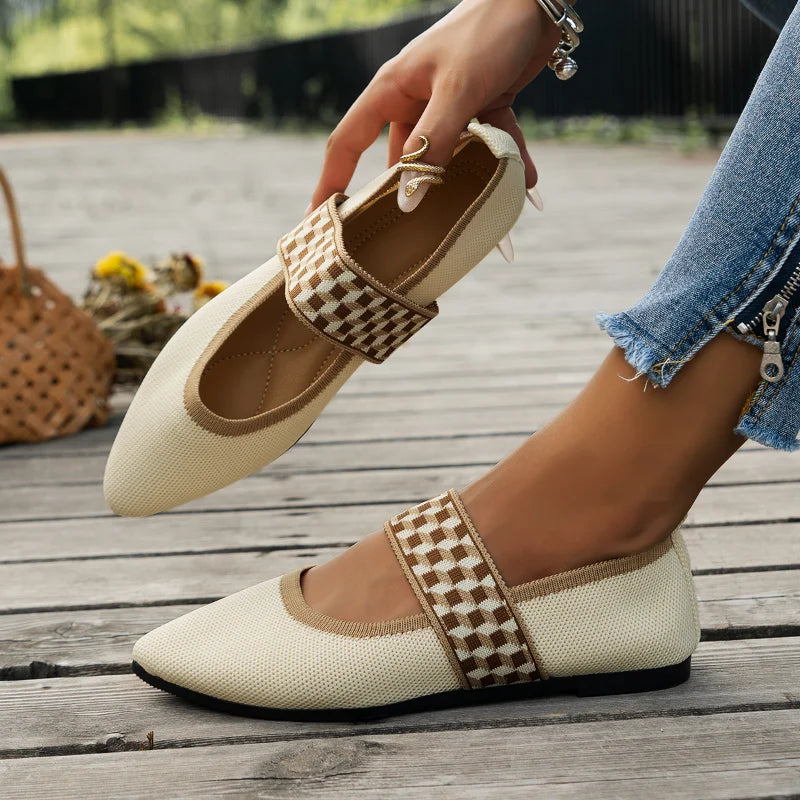 NOUVEAU RICHE Lässige Ballerinas Für Damen Mit Atmungsaktivem Obermaterial Und Spitzem Zehenbereich Für Komfort Und Stil Bei Legeren Ausflügen