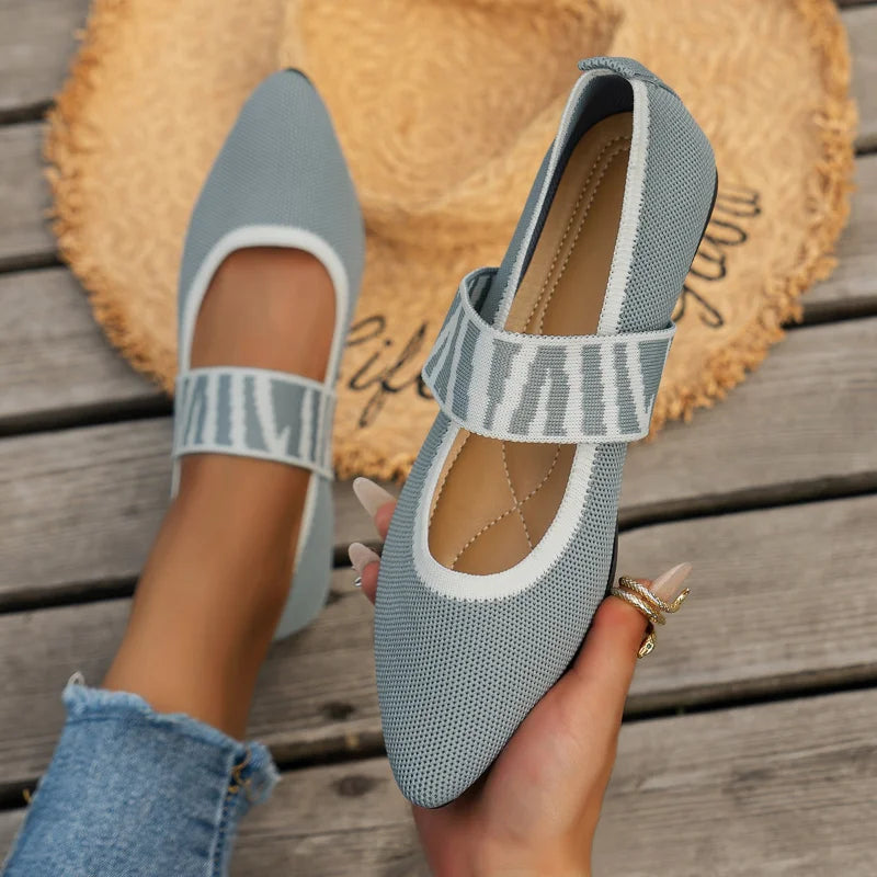 NOUVEAU RICHE Lässige Ballerinas Für Damen Mit Atmungsaktivem Obermaterial Und Spitzem Zehenbereich Für Komfort Und Stil Bei Legeren Ausflügen