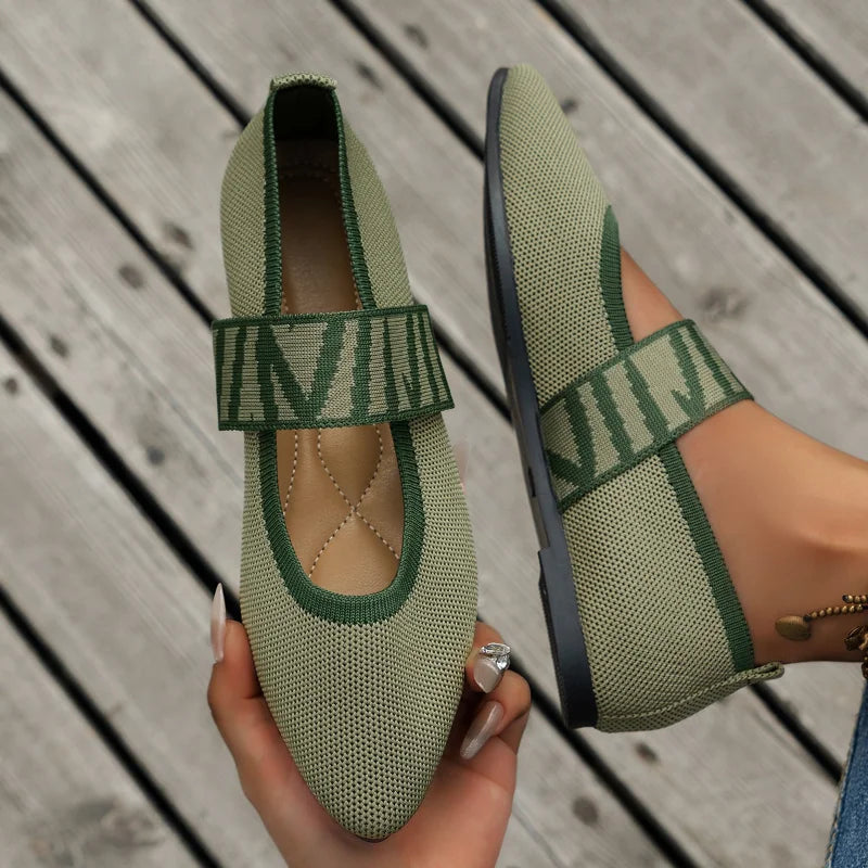 NOUVEAU RICHE Lässige Ballerinas Für Damen Mit Atmungsaktivem Obermaterial Und Spitzem Zehenbereich Für Komfort Und Stil Bei Legeren Ausflügen