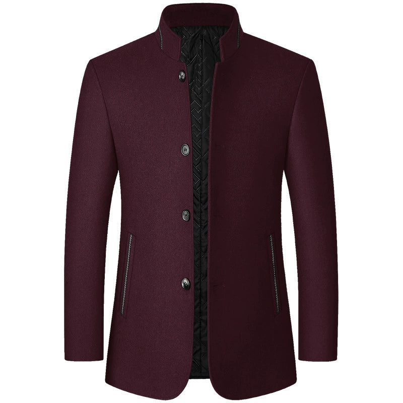 NOUVEAU RICHE Lässige Trenchcoatjacke für Herren Weinrot