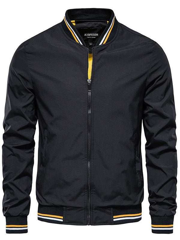 NOUVEAU RICHE Lässige Winddichte Herrenjacke Mit Stehkragen Und Reißverschluss Für Freizeit Und Outdoor Aktivitäten