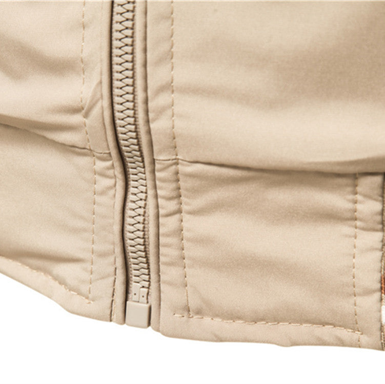 NOUVEAU RICHE Lässige Winddichte Herrenjacke Mit Stehkragen Und Reißverschluss Für Freizeit Und Outdoor Aktivitäten