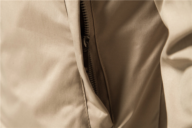 NOUVEAU RICHE Lässige Winddichte Herrenjacke Mit Stehkragen Und Reißverschluss Für Freizeit Und Outdoor Aktivitäten
