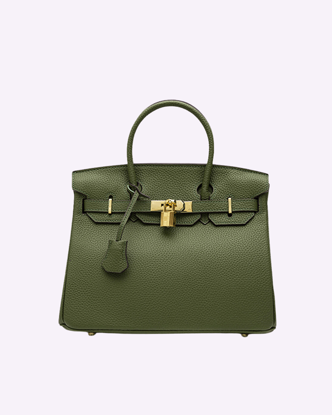 NOUVEAU RICHE Lederhandtasche Geräumiger Innenraum Vielseitig Praktisch Olivgrün
