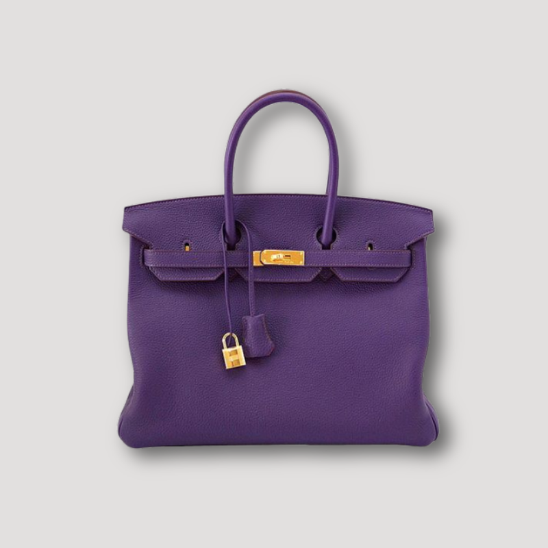 NOUVEAU RICHE Lederhandtasche Geräumiger Innenraum Vielseitig Praktisch Lila